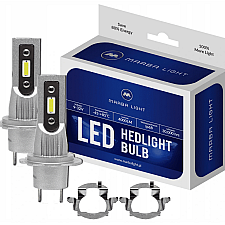 LED-lampa, H7 CSP, CE E9 Certifierad, 4000 LM 6000K CANBUS, 2 Lampor, För VW Passat B5 FL