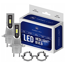LED Bulb, H7 CSP, CE E9, 4000 LM, 6000K CANBUS, 2 Lamps, VW Passat B5 FL
