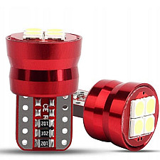 LED Bulb, T10 5W5 Powerful 4xSMD 3030 Canbus, 2-Pack