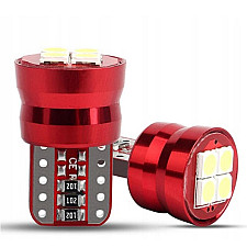 LED Bulb, T10 5W5 Powerful 4xSMD 3030 Canbus, 2-Pack