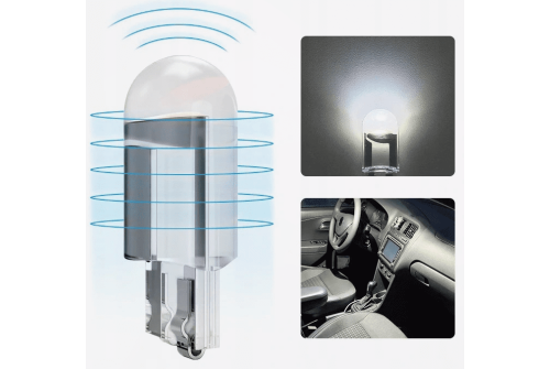 Powerful T10 LED COB, HPC 360, 12V (W5W , W3W, R10), 4 in each pack