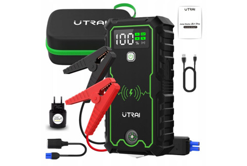 Jump Starter Powerbank 16000mAh med LCD-display och trådlös laddning från UTRAI
