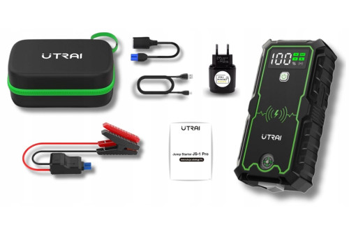 Jump Starter Powerbank 16000mAh med LCD-display och trådlös laddning från UTRAI