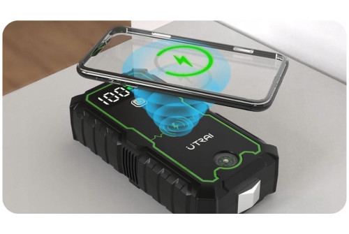 Jump Starter Powerbank 16000mAh med LCD-display och trådlös laddning från UTRAI
