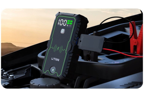 Jump Starter Powerbank 16000mAh med LCD-display och trådlös laddning från UTRAI