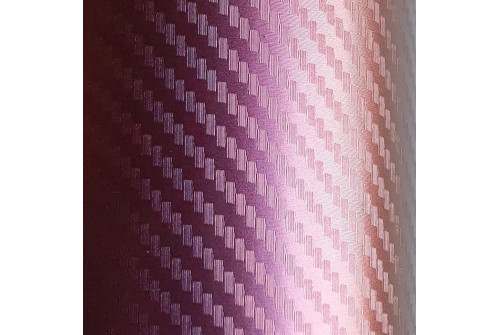 Vinylfolie, 3D kolfiber imitation, kameleont färg guld-rosa, pris per 10 x 152 cm