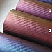 Vinylfolie, 3D kolfiber imitation, kameleont färg guld-rosa, pris per 10 x 152 cm