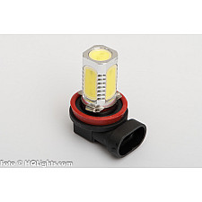 LED-lampa, H8 Xtreme, extra stark 7.5W 400LM, 5 LED, vit 6000K