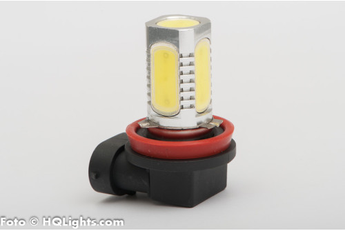 H8 Xtreme LED, extra powerfull 7.5W 400LM, 5 led, white 6000K (1 lamp)