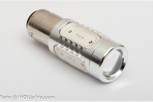 BAZ15D Xtreme LED, extra stark, 5 led, CREE, röd 24v (1st) bromsljus