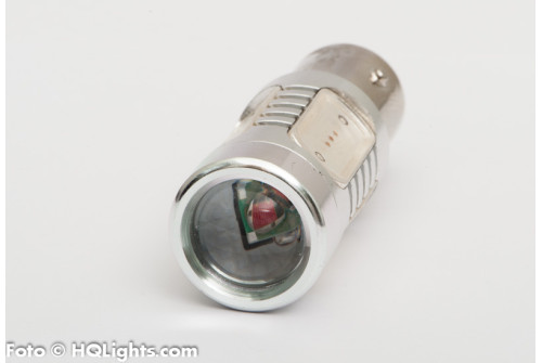 BAZ15D Xtreme LED, extra stark, 5 led, CREE, röd 24v (1st) bromsljus