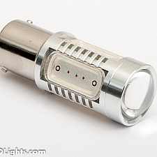 LED Bulb, BA15S (P21W), Xtreme, Extra Powerful, 5 LED, CREE, Red, 12V, 1 Lamp