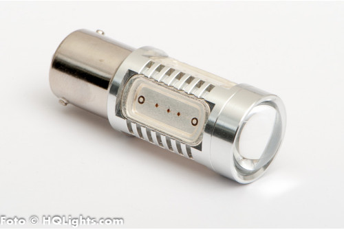 BA15S (P21W)  Xtreme LED, extra stark, 5 led, CREE, röd 12v (1st)