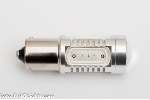 BA15S (P21W)  Xtreme LED, extra stark, 5 led, CREE, röd 12v (1st)