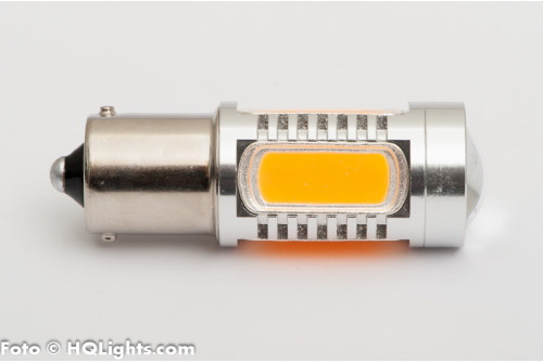 BA15S (P21W)  Xtreme LED, extra stark, 5 led, CREE, gul/orange 24v (1st)