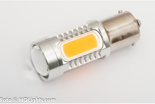 BA15S (P21W)  Xtreme LED, extra stark, 5 led, CREE, gul/orange 24v (1st)
