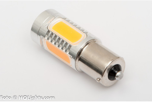 BA15S (P21W)  Xtreme LED, extra stark, 5 led, CREE, gul/orange 24v (1st)