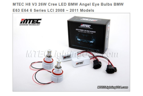 Mtec Extreme Power LED kit för BMW F01 F02 7-serie Angel Eyes ringar, H8, 7000K, 26W (v3)