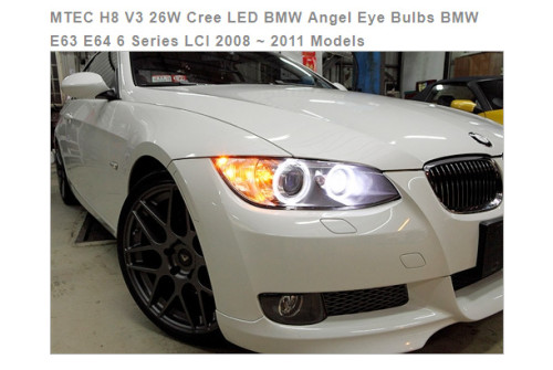 Mtec Extreme Power LED kit för BMW F01 F02 7-serie Angel Eyes ringar, H8, 7000K, 26W (v3)