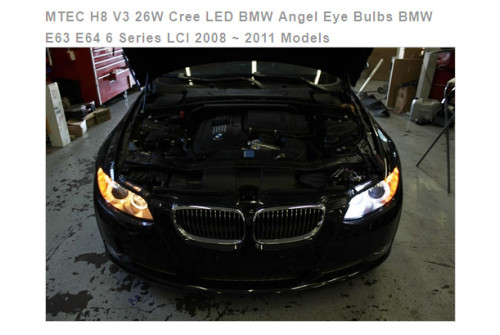 Mtec Extreme Power LED kit för BMW F01 F02 7-serie Angel Eyes ringar, H8, 7000K, 26W (v3)