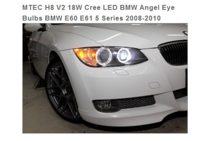 Mtec Extreme Power LED kit för BMW F01 F02 7-serie Angel Eyes ringar, H8, 7000K, 9W (v2)