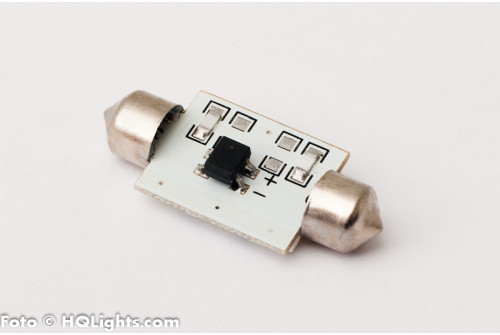 Festoon 37mm, 6 LED, white 6000K, 1 lamp