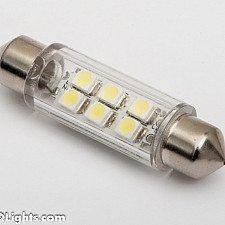 LED Bulb, Festoon C5W 41mm White 6000K, 1 Lamp