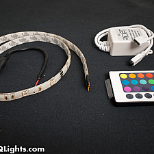LED-slinga, Mjuk Flexibel, RGB Färger med Styrdosa och Fjärr, 60 cm, 18 LED