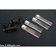 LED Footwell Light Bars, 4 x 1 Watt, Car Interior Atmosphere Ambience