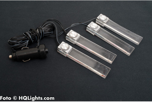 Fotsteg och interiörbelyssning, led stavar, blå LED, 4 x 1Watt