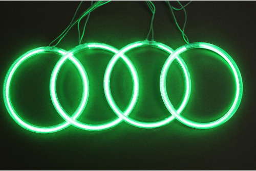 Angel Eyes Halo 4 ringar, CCFL, gröna BMW E36 E38 E39 E46 m.fl. bilar