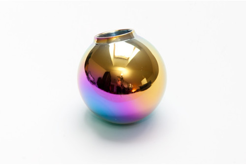 Exclusive gear shift knob, universal, cameleon metal, round blank