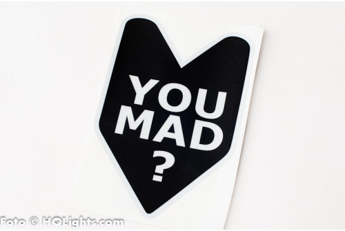 Klistermärke JDM You Mad?, reflex, 155x110mm