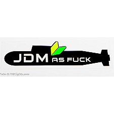 Klistermärke, 180x50mm, Submarine JDM As Fuck