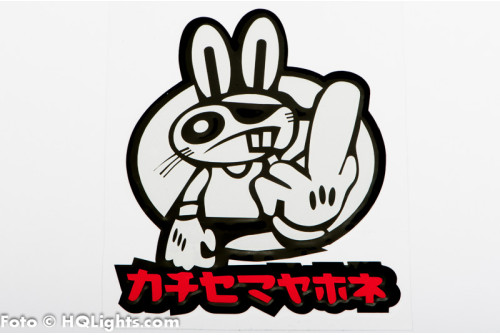 Sticker Bunny Fuck U Finger, 110x90mm