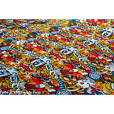 Vinylfolie, Tecknade Monster, 40x152 cm