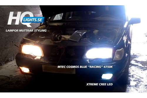 Mtec H3 Cosmos Blue White halogen bulbs, Racing 100W 4750K