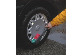 Vikan Wheel and Wheel Arch Wash Brush with ergonomic handle for professional wheel cleaning