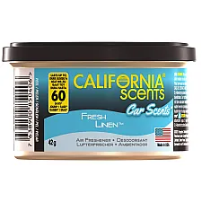 Bilparfymburk Fresh Linen 42g med Cederträblock, Håller upp till 60 Dagar, California Scents
