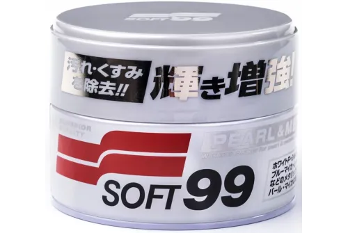 Car Wax SOFT99 320g tin for metallic and pearl-effect paint with hydrophobic high-gloss finish