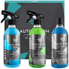 Car Care Gift Box Quick Detailer Glass Cleaner Car Shampoo 3x750ml, Auto Graph