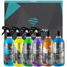 Car Care Gift Set 6x400ml Car Shampoo, Wheel Cleaner & Paint Protection, Auto Graph