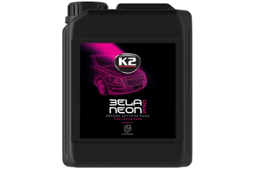 K2 Bilschampo 5L Bela Pro Neon med neonfärgat skum för professionell handtvätt av fordon