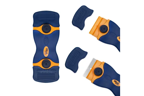 K2 Skrapa med rostfritt plastblad 14cm och ergonomiskt handtag för repfri rengöring