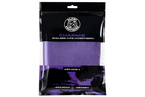 Blend Brothers Microfibre Cloth 420GSM in purple, scratch-free quick-drying for car care and detailing