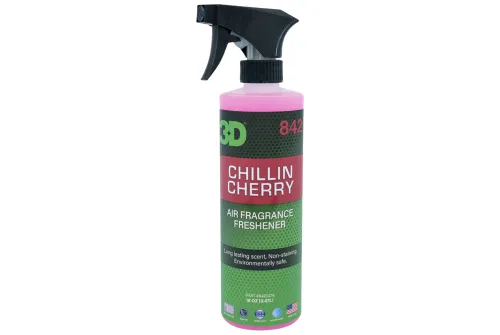 3D Car Care Air Freshener Cherry Scent 473ml bottle water-based formula for vehicles