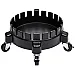 FX PROTECT Bucket Dolly svart transportvagn för detailinghinkar med 5 hjul och låsbromsar