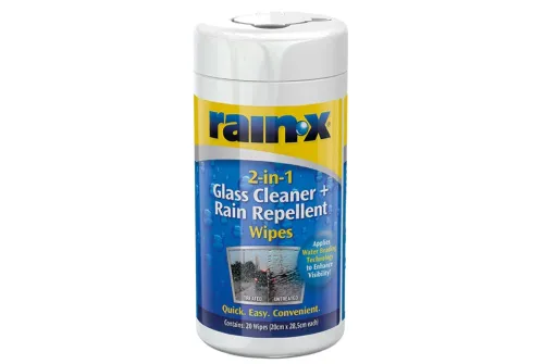 Rain-X Glasrengöring och Vattenavvisande Våtservetter 40-pack behållare med dosöppning