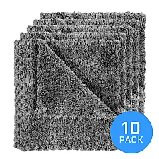 Microfibre Towel 350 GSM Hybrid Weave Steel Grey 40x40 cm Seamless Edges, FX PROTECT