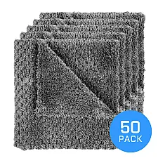 Microfibre Towel 350 GSM Hybrid Weave Steel Grey 40x40 cm Seamless Edges, FX PROTECT